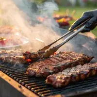 Letní grilování steaku