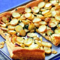 Koláč se sýrem a bramborami