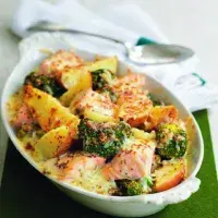 Losos s brokolicí a bramborami