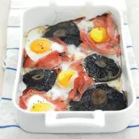 Zapečené houby s vejci