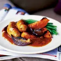 Pečené klobásky s dýní