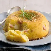 Koláčky z kaše se šunkou a mozzarellou