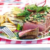 Steak s omáčkou salmoriglio