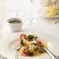 Zapékané mušle s ricottou a bazalkovým olejem