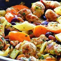 Klobásky s fazolemi