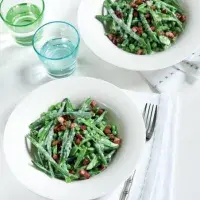 Krémový hrášek s pancettou