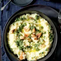 Rizoto s pečeným česnekem a pestem Rizoto s pečeným česnekem a pestem