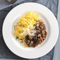 Tagliatelle s kančím ragú a pecorinem di Pienza