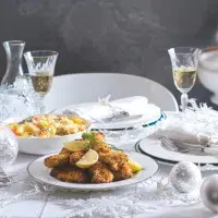 Kapr z trouby v citronové strouhance a bramborový salát