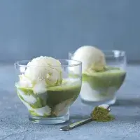 Affogato z čaje matcha Affogato z čaje matcha