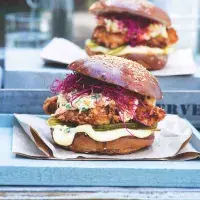 Buttermilk fried chicken burger Buttermilk fried chicken burger