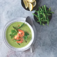 Chřestová polévka s krevetami
