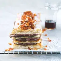 Čokoládovo-mandlové mille-feuille