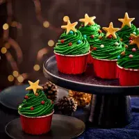 Vánoční stromkové dortíky