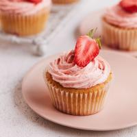 Jahodové cupcaky Jahodové cupcaky