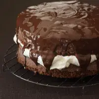 Kakaový koláč s čokoládovou polevou