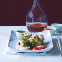 Sladká rýže a zabaglione ze švestkového vína