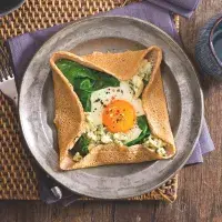 Galetky se špenátem a vejcem