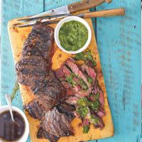 Hovězí skirt steak se salsou verde