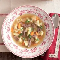 Husí vývar s bylinkovým kapáním