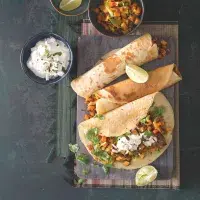 Indické palačinky dosa s kořeněnými bramborami Indické palačinky dosa s kořeněnými bramborami