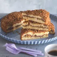 Jednoduchý koláč se skořicovou drobenkou