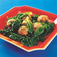 Jemné masové kuličky se špenátem