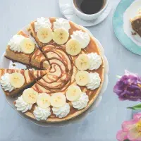 Karamelový cheesecake s banány