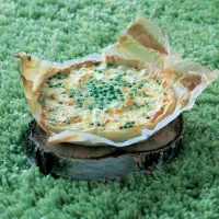 Koláč s hráškem a kozím sýrem