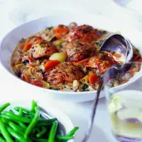 Kuře na houbách a smetaně