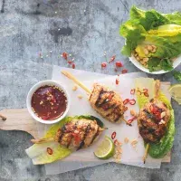 Krevetové špízy na citronové trávě