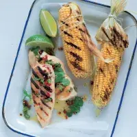 Kuře na limetkách s grilovanou kukuřicí