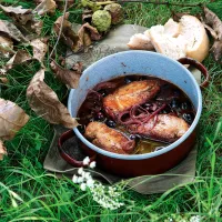 Kuře na vinných hroznech