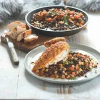 Kuře s čočkovým ,rizotem‘ Kuře s čočkovým ,rizotem‘