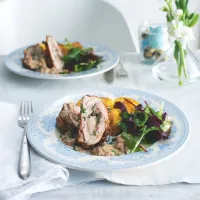 Kuřecí saltimbocca s hořčicí, smetanou a šalvějí