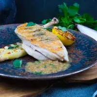 Kuřecí supreme s bylinkovým máslem a grilovaným chřestem