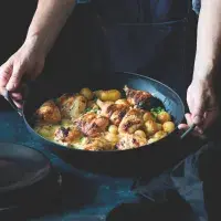 Kuře s hráškem na medu a smetaně