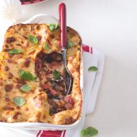 Lasagne s trojím sýrem & lilkem