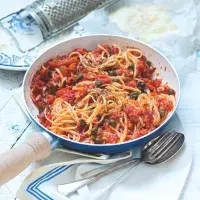 Linguine s krémovou rajčatovou omáčkou & kapary Linguine s krémovou rajčatovou omáčkou & kapary