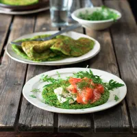 Lívance s uzeným lososem a krémovým sýrem