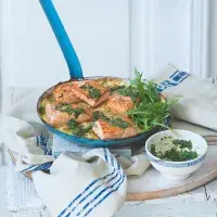 Losos & krémové zapečené brambory