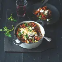 Masové ragú v rolovaném lilku