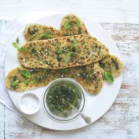 Křupavé placky & pesto z máty