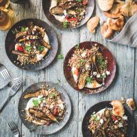Mezze s ožehnutými baby lilky Mezze s ožehnutými baby lilky