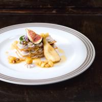 Millefeuille s hruškami a tvarohem