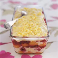 Nepečený dezert tiramisu s malinami Nepečený dezert tiramisu s malinami