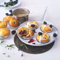 Ostružinové muffiny s levandulí