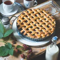 Ostružinový koláč s citronem a vanilkou Ostružinový koláč s citronem a vanilkou