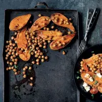 Pečené batáty s cizrnou