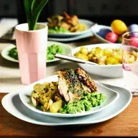 Pečené česnekové brambory